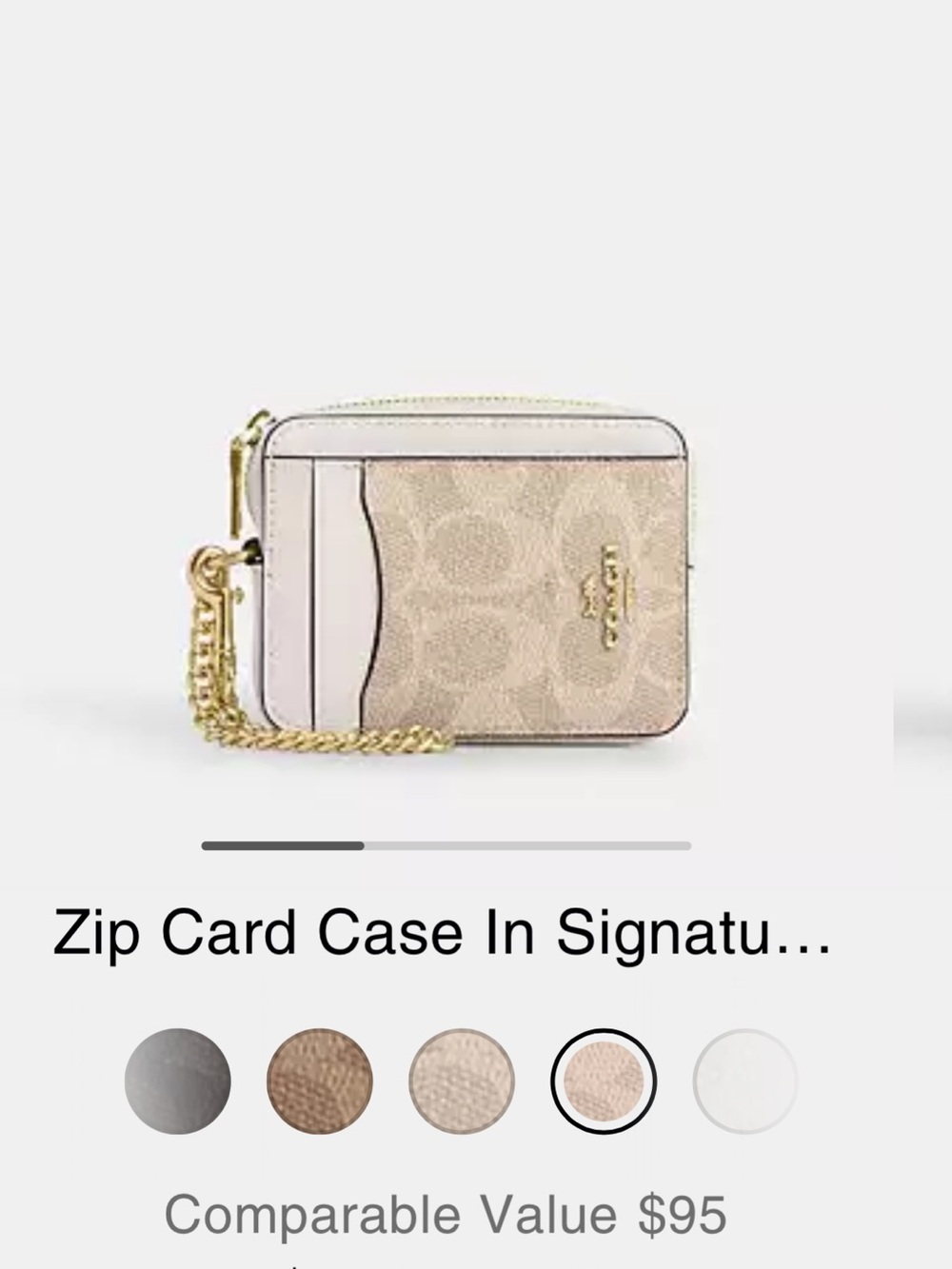 Coach Outlet Zip Card Case in Signature